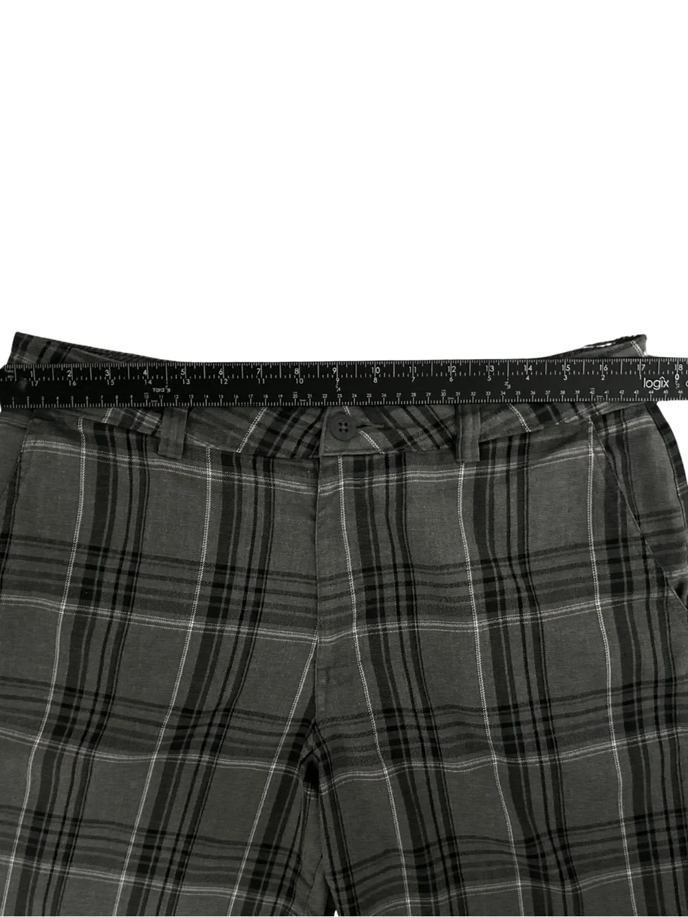 O'Neill Hybrid Walk Shorts Men's Size 34 Plaid Gray Black 10” Casual Shorts